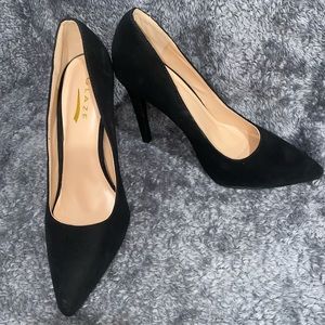 Glaze, black heels, size 7